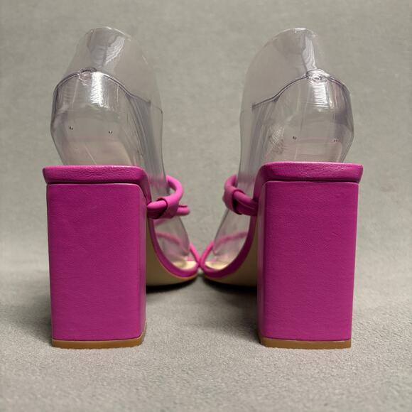 INTENTIONALLY BLANK x REVOLVE Wick Sandal Heels in Flamingo Pink Size 7 - Picture 7 of 16